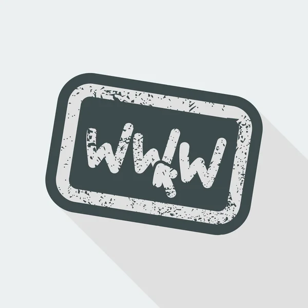 "www" grunge stamp icon — Stock Vector