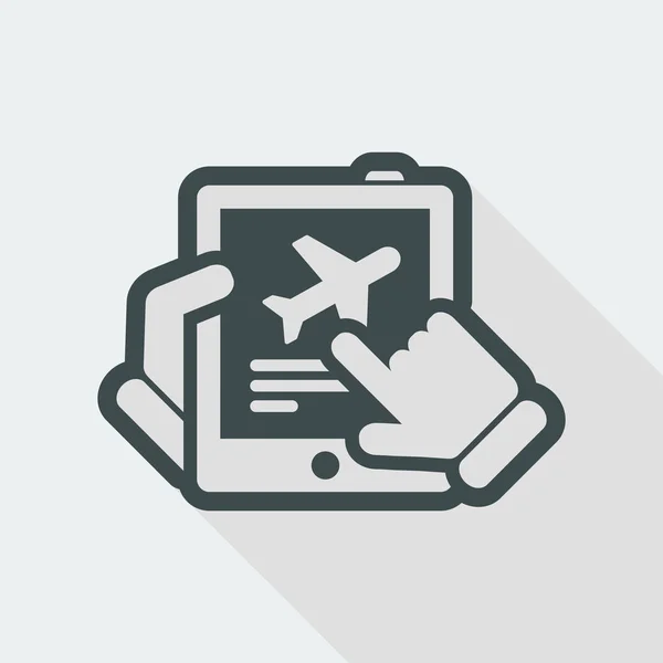 Icône de réservation de ligne aérienne — Image vectorielle