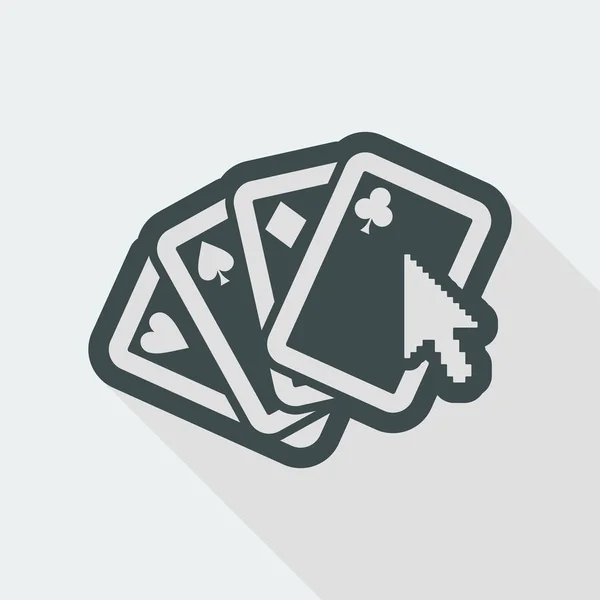 Ikona strony Poker — Wektor stockowy