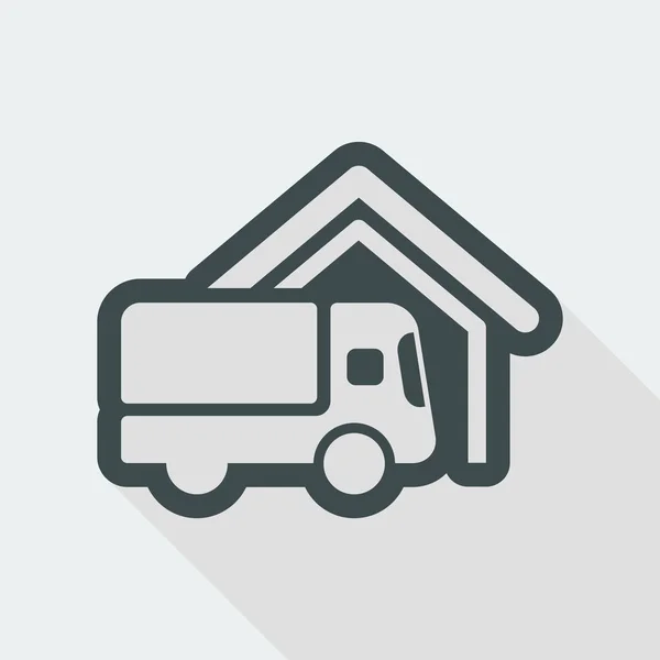 Значок доставки фургона — стоковый вектор