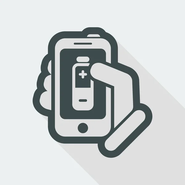 Batterij niveau smartphone — Stockvector