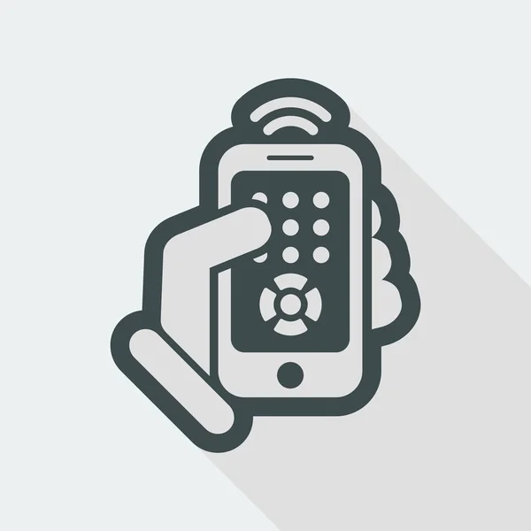 Smartphone remote control icon — Stock Vector