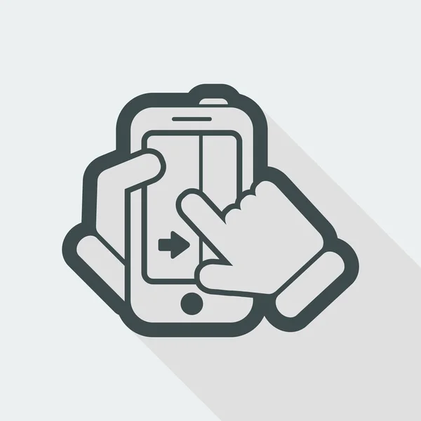 Ícone deslizante Touchscreen — Vetor de Stock