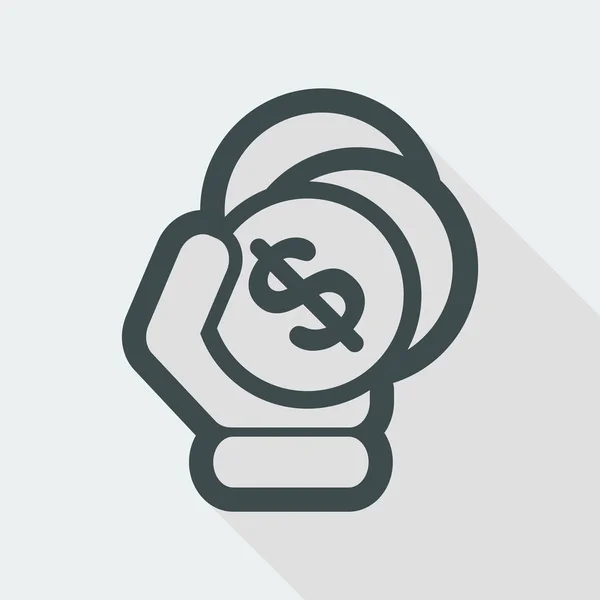Pieniądze ikona ilustracja — Wektor stockowy