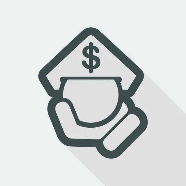 Business coin icon — Stock Vector