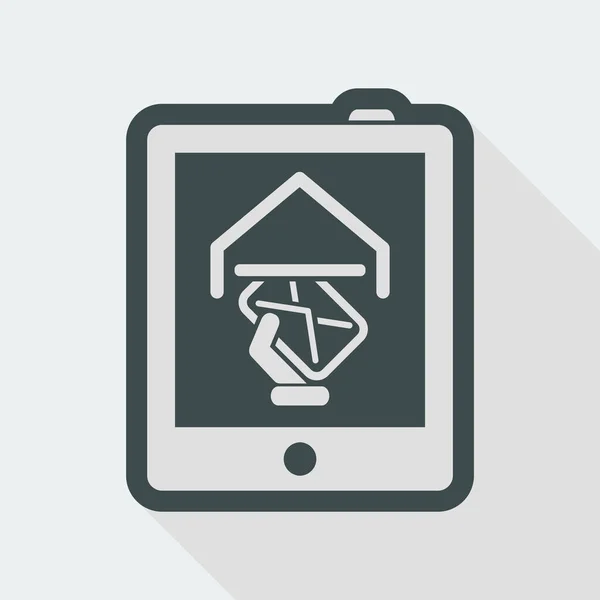 Ícone de mensagem Tablet — Vetor de Stock