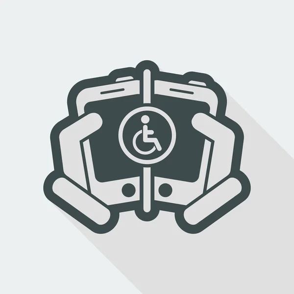 Mensen met een handicap-verbindingspictogram — Stockvector