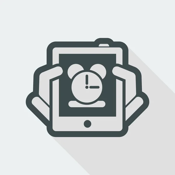 Ícone do relógio Tablet — Vetor de Stock