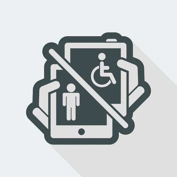 Device for disabled icon — Stock Vector