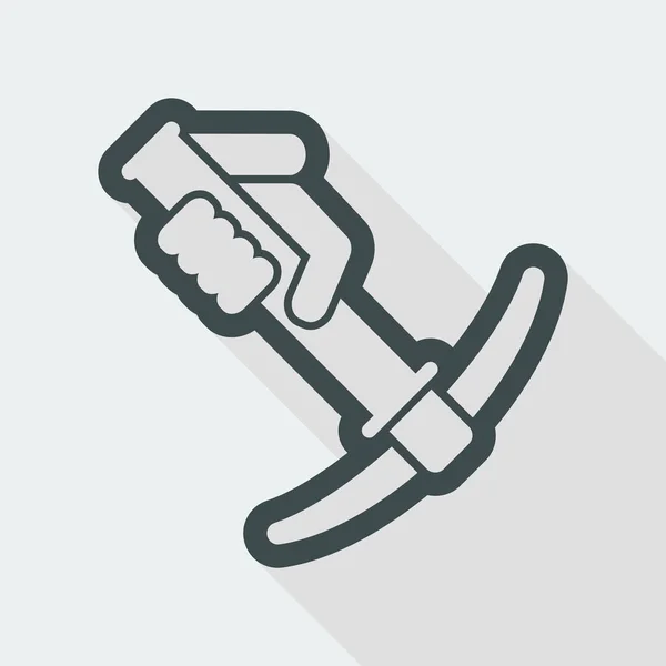 Pickaxe flat icon — Stock Vector