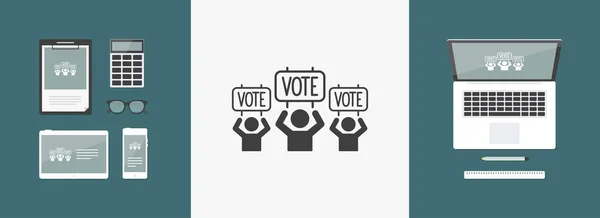 Icono partidarios electorales — Archivo Imágenes Vectoriales