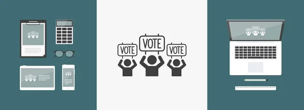 Electoral supporters icon — Stock Vector