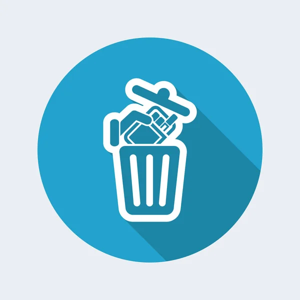 Trash web icon — Stock Vector