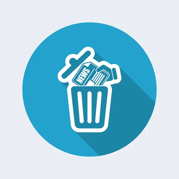 Basura icono web — Vector de stock