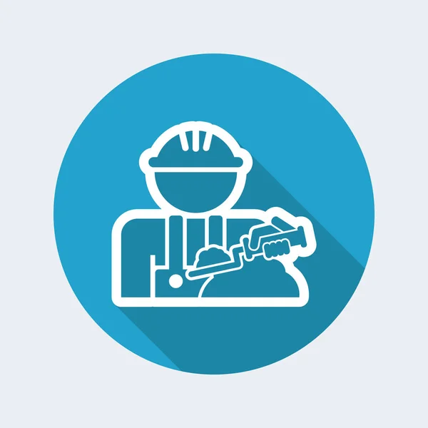 Worker icon illustration — Stock Vector