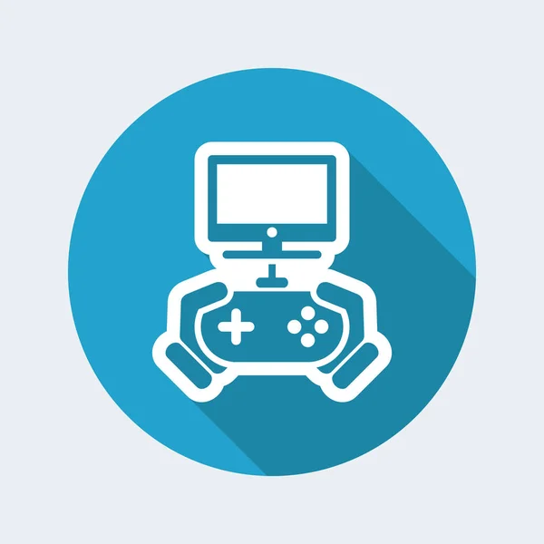 Enkele videogame pictogram — Stockvector
