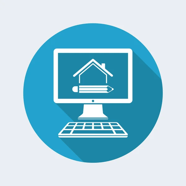 House design - Vector icon for computer website or application — Stock Vector