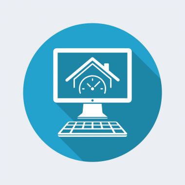 Son dakika Emlak internet promo - vektör simge hesaplama için