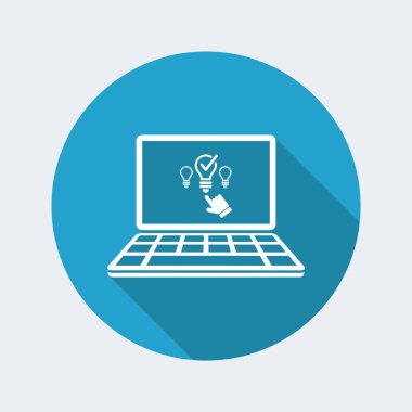 Daha iyi bir fikir - vektör simge bilgisayar Web sitesi veya eğlence için almak