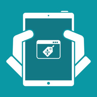 Dijital indirim etiketi simgesi