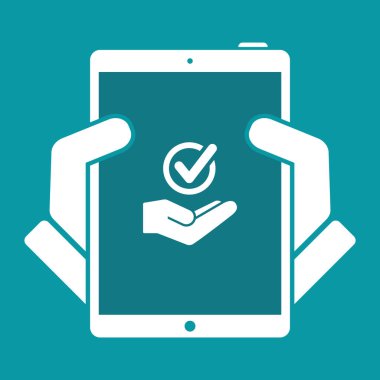 Hizmet sunuyoruz - onay seçim - Minimal simgesi