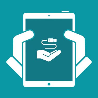 Kablo bağlantısı - Minimal vektör simgesi