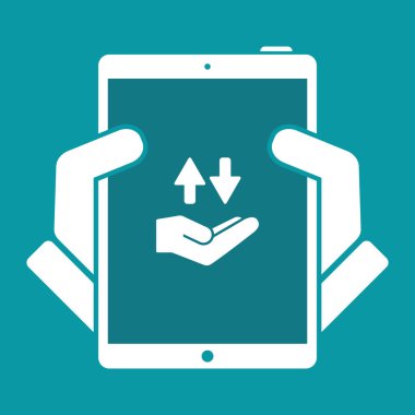 Hizmet sunuyoruz - Transfer kavramı - Minimal simgesi