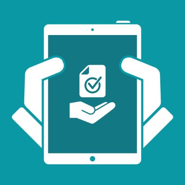 Kontrol belgesi - Minimal vektör simgesi