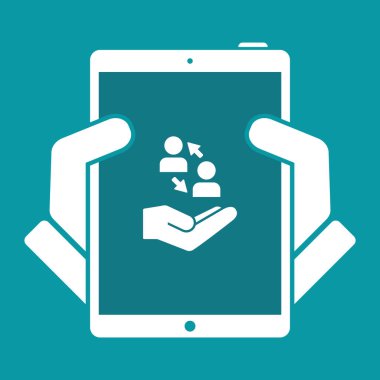 Sosyal ağ - vektör düz simgesi