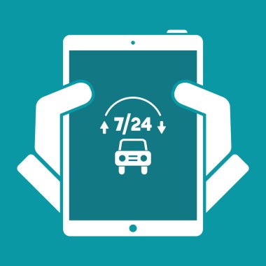 Otomotiv Hizmetleri 7/24 - vektör web simgesi