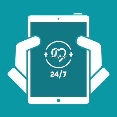 Sürekli tıbbi yardım hizmeti - vektör web simgesi