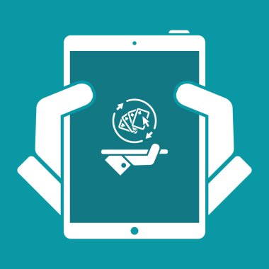 Sürekli poker oyun - vektör web simgesi