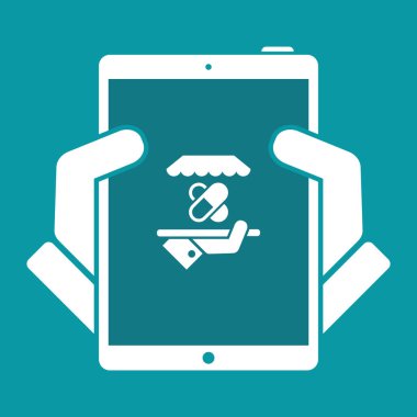 Eczane ya da sağlık hizmetleri - vektör web simgesi
