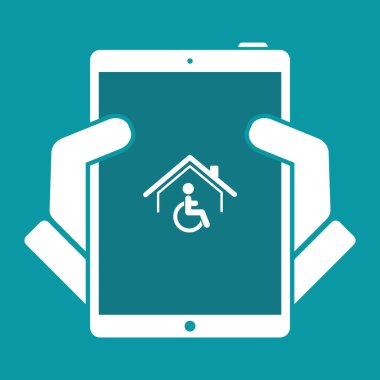 Konut handikap yardım - vektör web simgesi