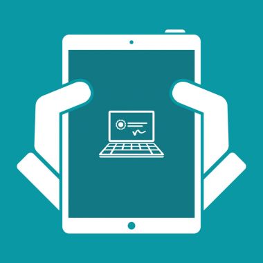 Dijital sertifika - vektör web simgesi