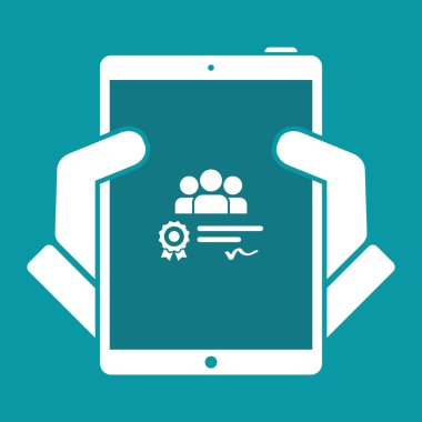 Sertifika işbirliği - vektör web simgesi