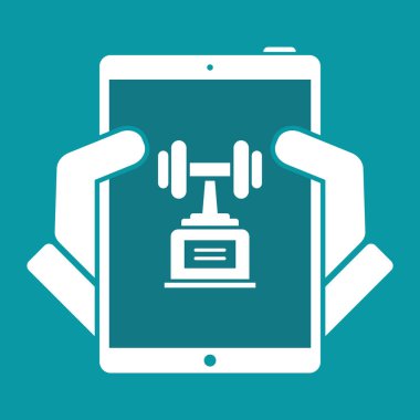 Vücut geliştirme Kupası - vektör web simgesi