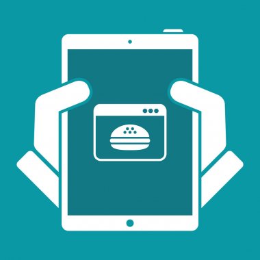 Fast food sipariş online simgesi