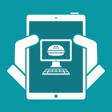 Fast food sipariş online simgesi