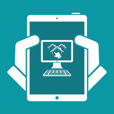 Ana sayfa - bilgisayar Web sitesi veya uygulama için vektör simge seçimi