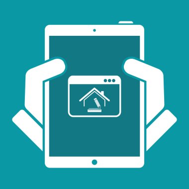 Iç tasarım ev simgesini