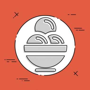 Beyaz dondurma simgesi