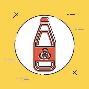 biyokimyasal şişe tek simge