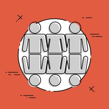 toplum tek izole simge