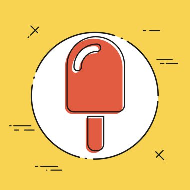 Tek izole dondurma simgesi