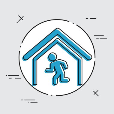 Tek izole kaçış simgesi