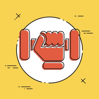 Tek izole jimnastik salonu simgesi