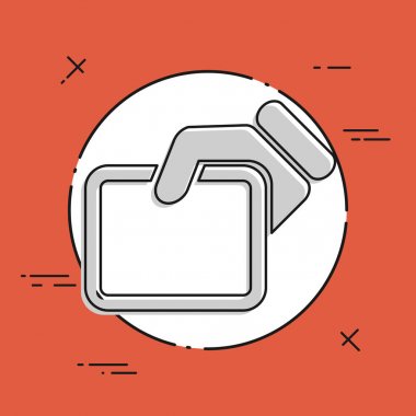 Tek izole belge simgesi