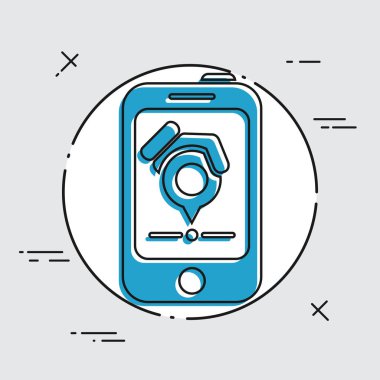 Smartphone navigasyon sistem kutsal kişilerin resmi