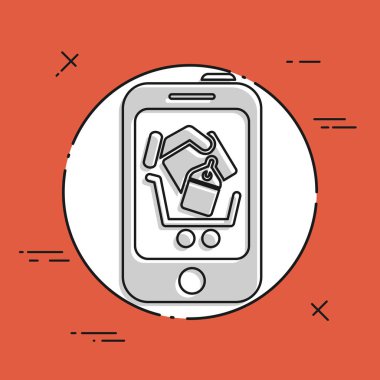 çevrimiçi alışveriş simgesi